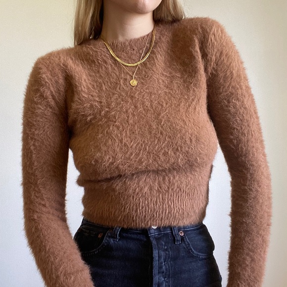 Zara Fuzzy Teddy Sweater
